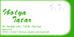 ibolya tatar business card